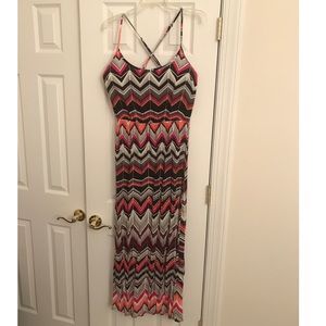 Large printed maxi dress